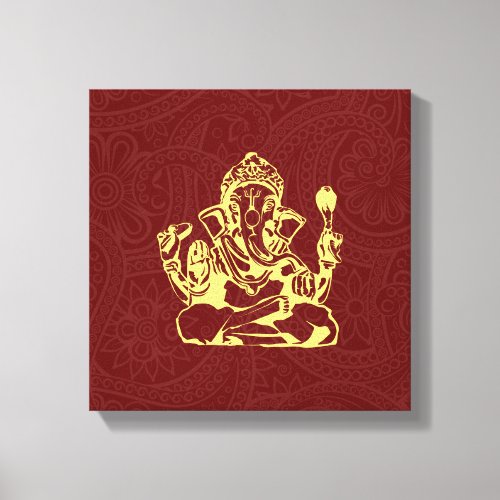 Ganesha Hindu Deity Canvas Wall Art