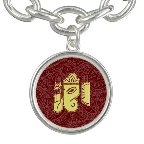 Ganesha Hindu Deity Charm Bracelet