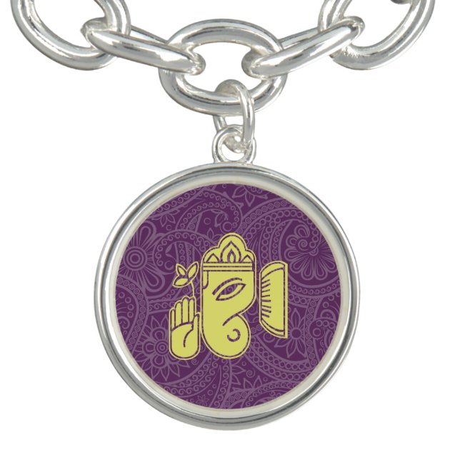 Ganesha Hindu Deity Charm Bracelet (Design)
