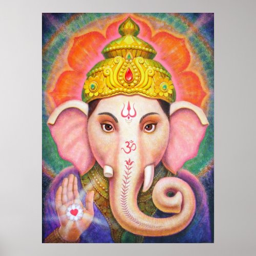 Ganesha Hindu Elephant Poster