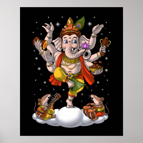 Ganesha Hinduism Elephant God Poster