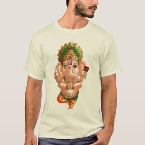 Ganesha in a Yoga Vrkshasana Pose T_Shirt