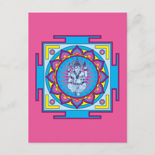 Ganesha Mandala Postcard