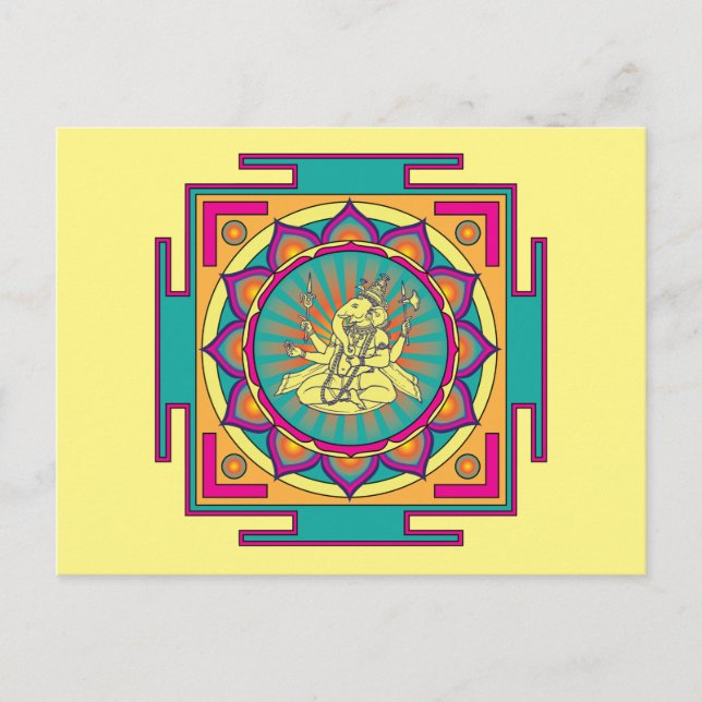 Ganesha Mandala Postcard (Front)
