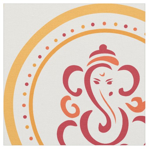 Ganesha Mandala Seamless Pattern Fabric