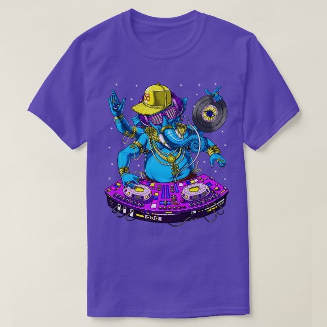 Ganesha Music DJ T-Shirt (Design Front)