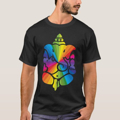 Ganesha Rainbow Sign T_Shirt