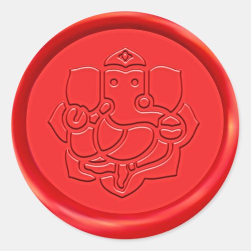 Ganesha Sign Red Wax Seal