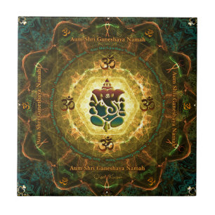 Ganesha - Success, Victory, Prosperity, Knowledge Ceramic Tile