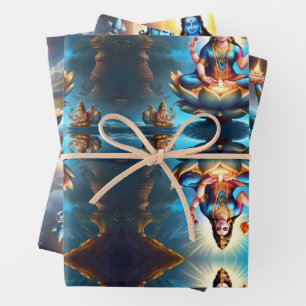 Ganesha the patron of arts and sciences wrapping paper sheets