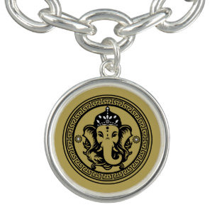 Ganesha Themed Hindu Art Print Bracelet