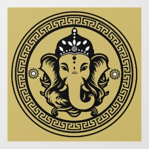 Ganesha Themed Hindu Art Print Wall Decal