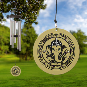 Ganesha Themed Hindu Art Print Wind Chime