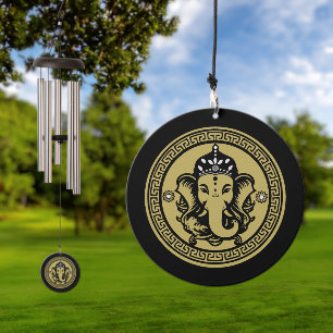 Ganesha Themed Hindu Art Print Wind Chime