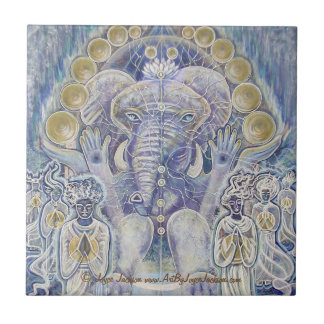 Ganesha Wealth Blessing Ceramic Tiles