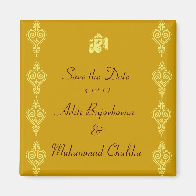 Ganesha Wedding Favor Magnets (Front)