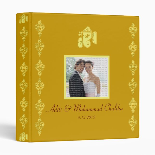 Ganesha Wedding Photo Album Binder (Front/Spine)