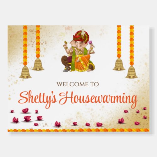 Ganesha Welcome sign as Housewarming Welcome sign