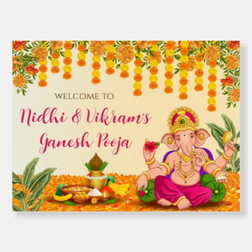 Ganesha welcome signs  Ganesh puja signs