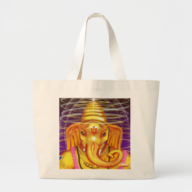 Ganesha with Helmet canvas bag (Front)