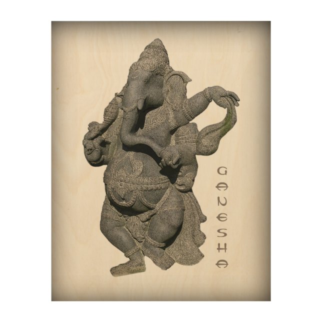 Ganesha Wood Wall Art (Front)