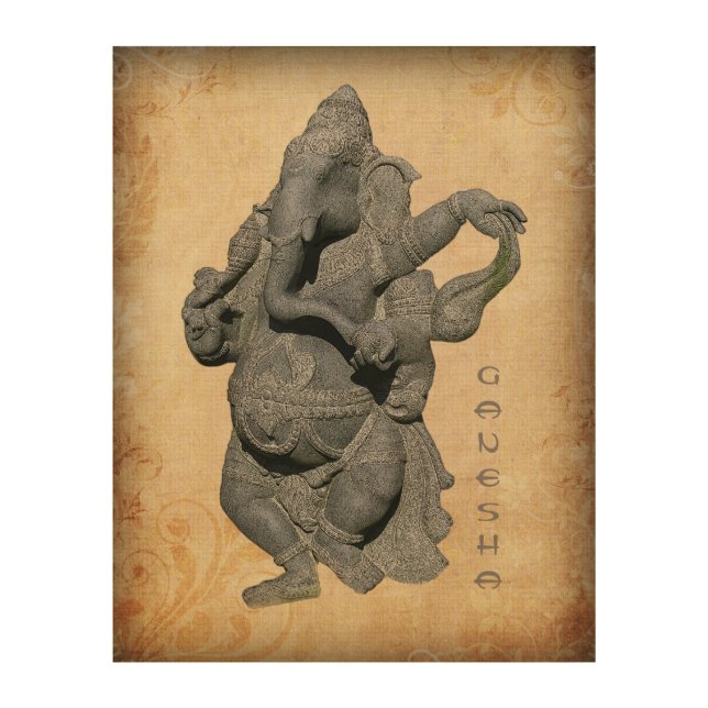 Ganesha Wood Wall Decor (Front)