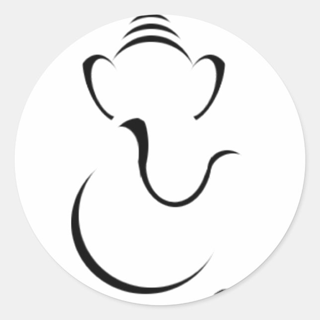 ganeshji_1.png classic round sticker (Front)