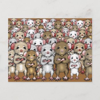 Gang Bunch Of Rats Postcard by KMCoriginals at Zazzle