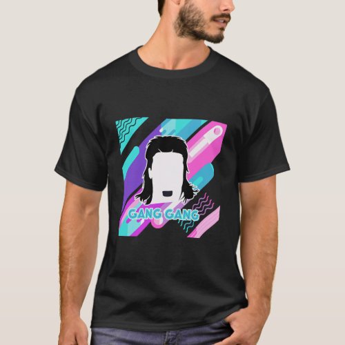 Gang Gang Mullet Design T_Shirt