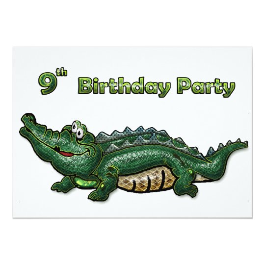 Gang Green Gator 9th Birthday Card