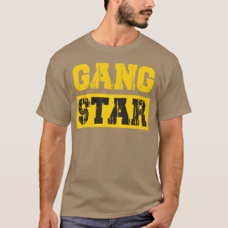 GANG STAR letters print on tshirts rapper vintage