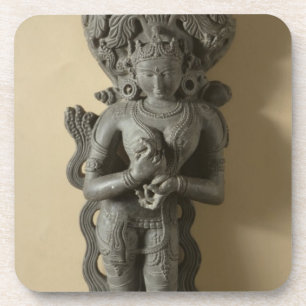 Ganga, goddess who personifies the sacred River Ga Beverage Coaster