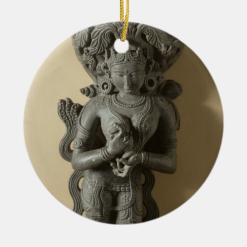 Ganga goddess who personifies the sacred River Ga Ceramic Ornament