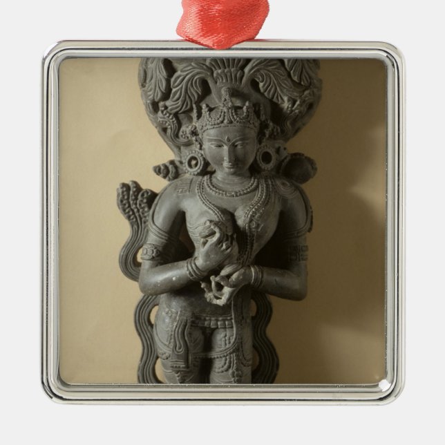 Ganga, goddess who personifies the sacred River Ga Metal Ornament (Front)