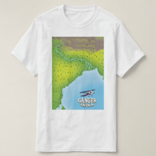 Ganges India map travel poster T-Shirt