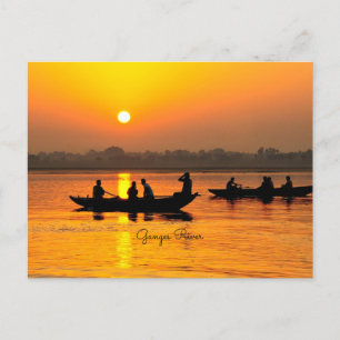 Ganges River, picturesque, Postcard