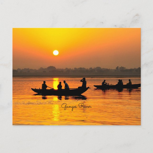 Ganges River, picturesque, Postcard (Front)