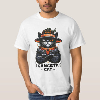GANGSTA CAT HALLOWEEN  T-Shirt