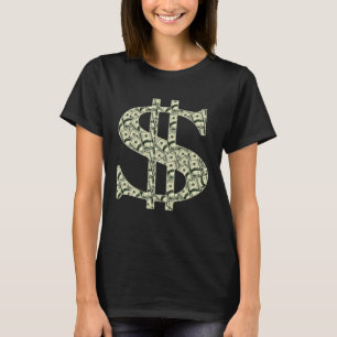 Gangsta Dollar Sign Cool Hip hop Rap   Money T-Shirt