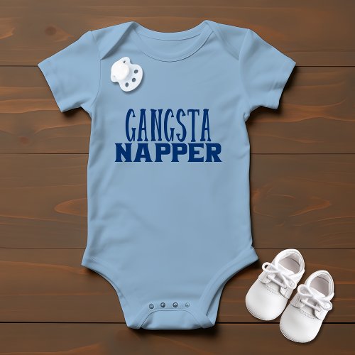 Gangsta Napper Cute and Funny Boy Baby Bodysuit