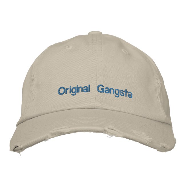 Gangsta Rap Embroidered Baseball Hat (Front)