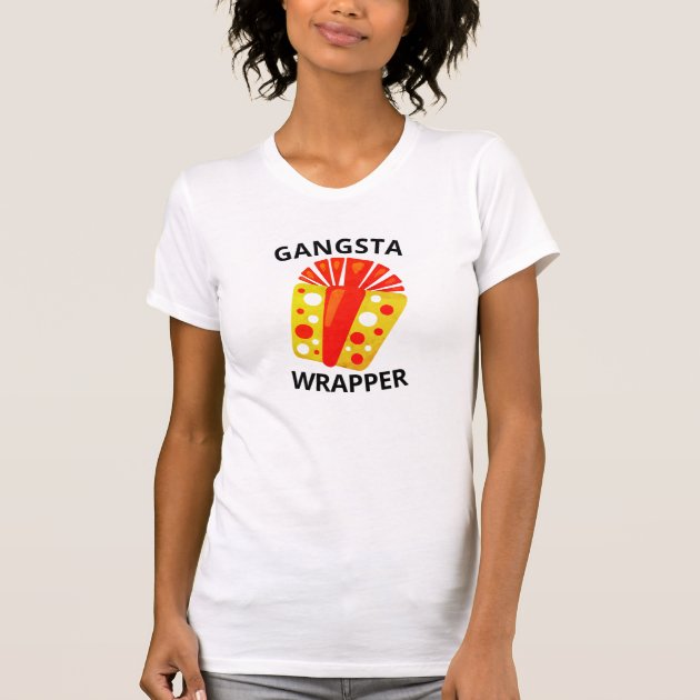 Gangsta Rap Meme Funny Rapper Wordplay Gift Wrap T-Shirt | Zazzle