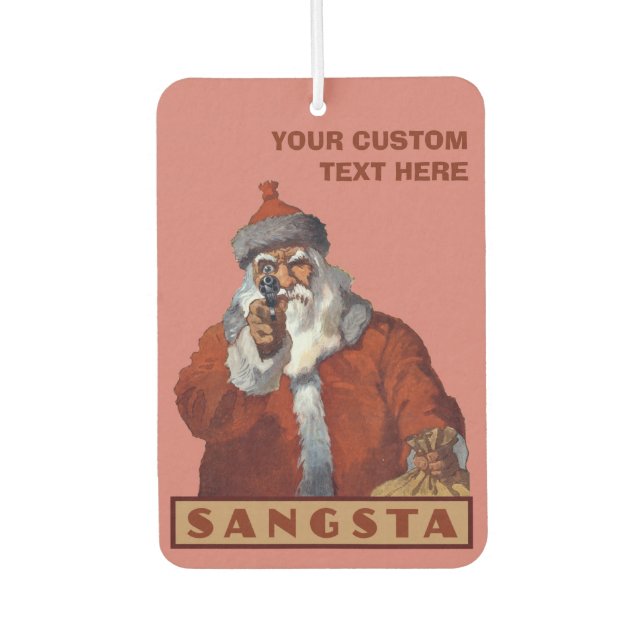 Gangsta Santa custom car air freshner Freshener (Front)