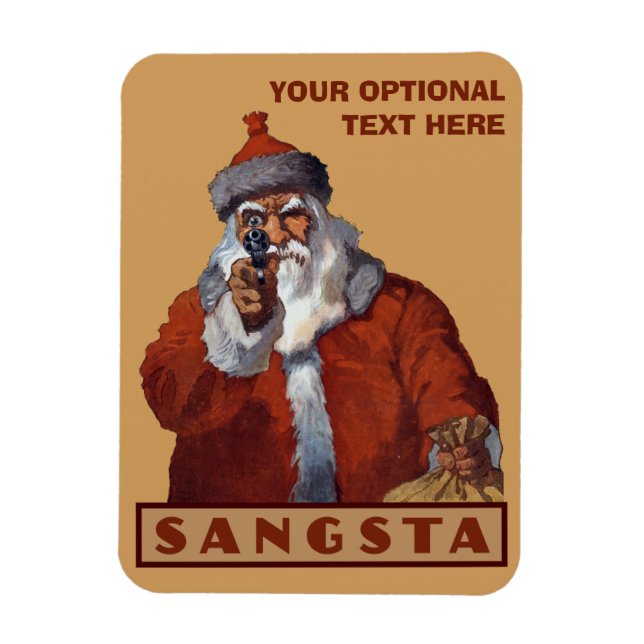 Gangsta Santa custom magnet (Vertical)