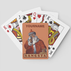 Gangsta Santa custom playing cards