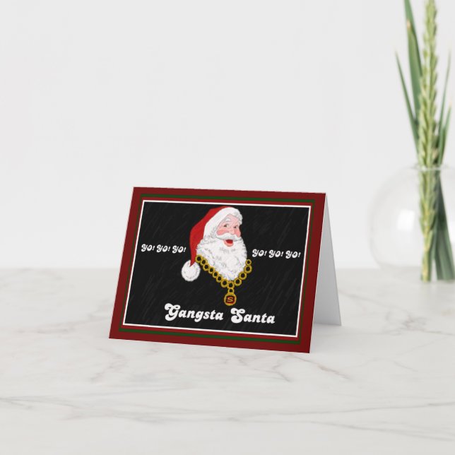 Gangsta Santa Note Card (Front)