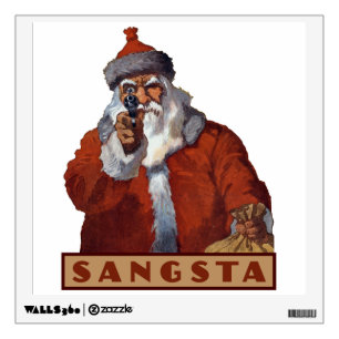 Gangsta Santa wall decals