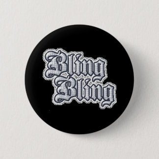 Gangsta Thug Bling Glitter Graphic Comments | Grap Pinback Button