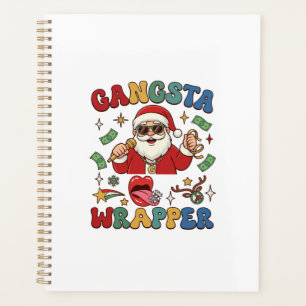 Gangsta Wrapper Christmas Santa Microphone Money Planner