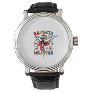 Gangsta Wrapper Christmas Santa Microphone Money Watch